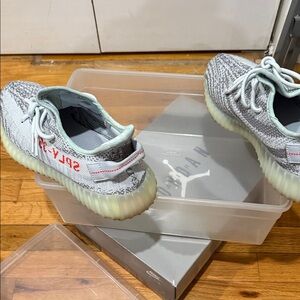 Adidas Yeezy Boost 350 V2 Gray and White with Red